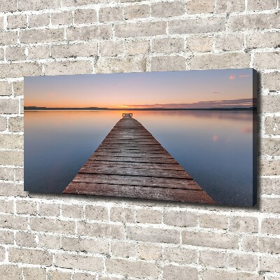 Foto quadro su tela Molo in legno