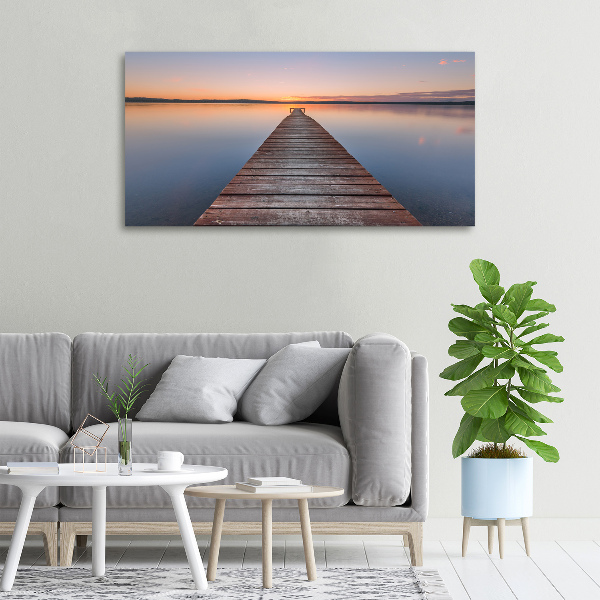 Foto quadro su tela Molo in legno