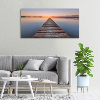 Foto quadro su tela Molo in legno