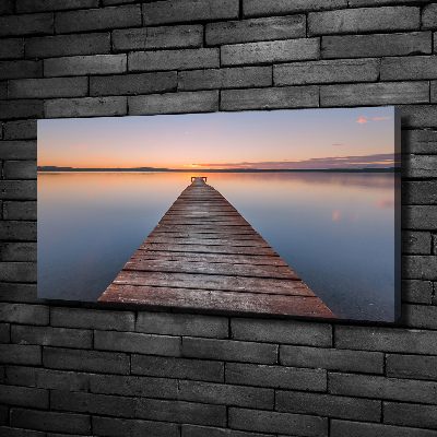 Foto quadro su tela Molo in legno