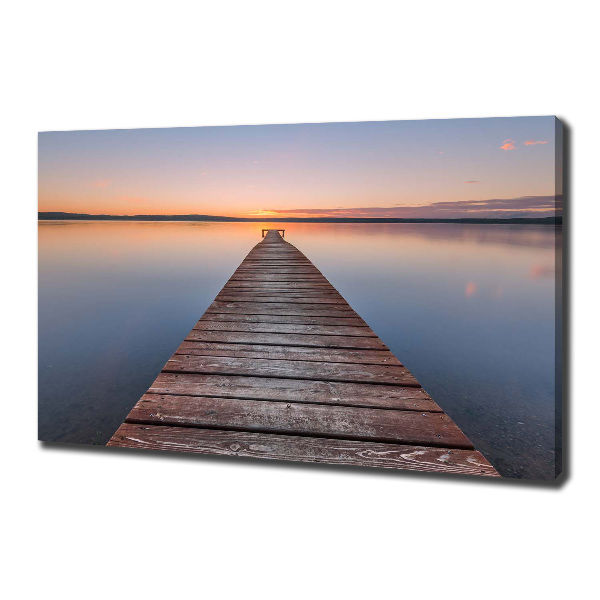 Foto quadro su tela Molo in legno