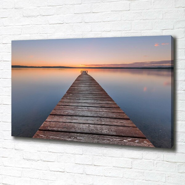 Foto quadro su tela Molo in legno