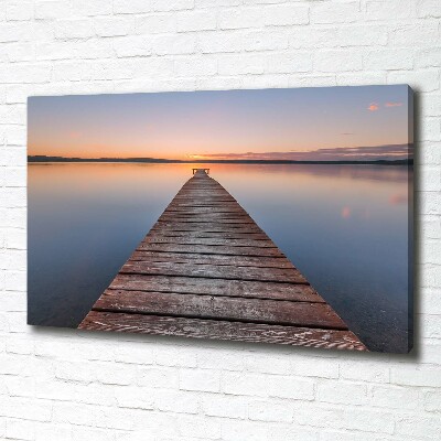 Foto quadro su tela Molo in legno