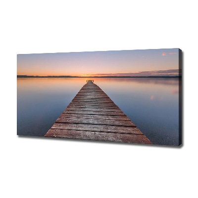 Foto quadro su tela Molo in legno