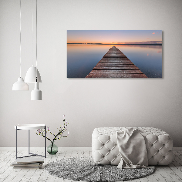 Foto quadro su tela Molo in legno