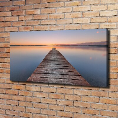 Foto quadro su tela Molo in legno