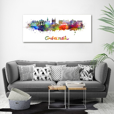 Quadro stampa su tela Danzica colorata
