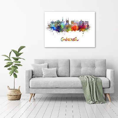 Quadro stampa su tela Danzica colorata