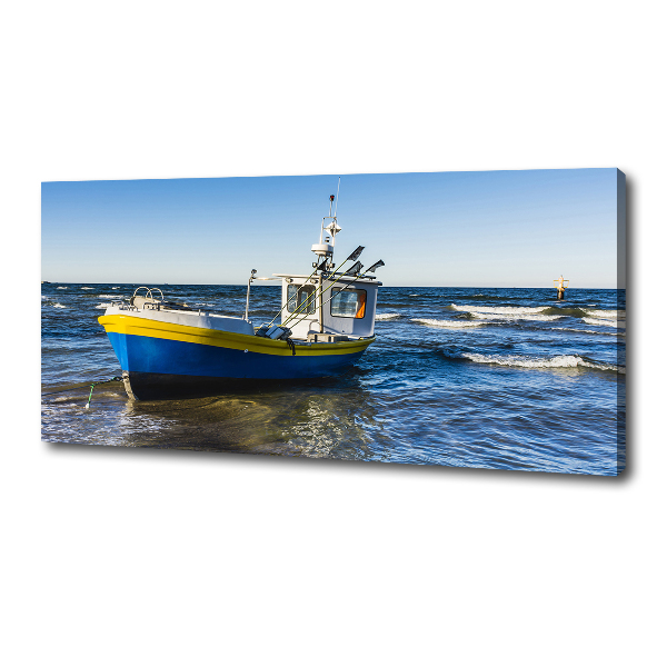 Foto quadro su tela Un cutter in mare
