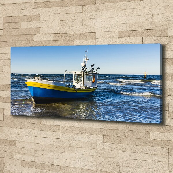 Foto quadro su tela Un cutter in mare