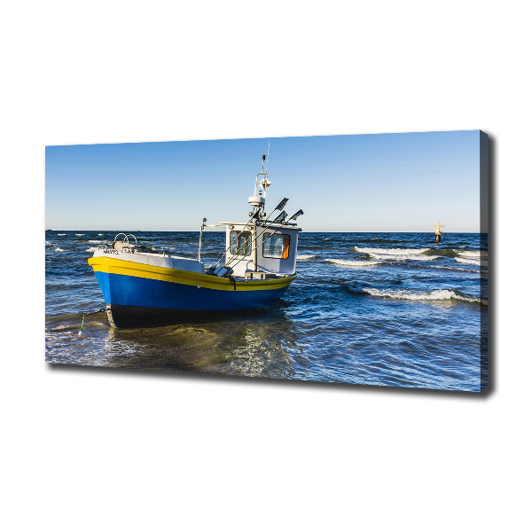 Foto quadro su tela Un cutter in mare