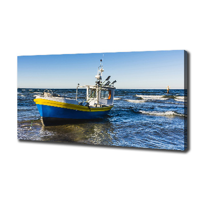 Foto quadro su tela Un cutter in mare