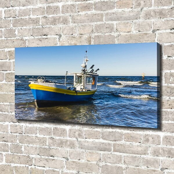 Foto quadro su tela Un cutter in mare