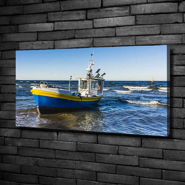 Foto quadro su tela Un cutter in mare