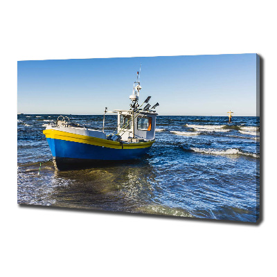 Foto quadro su tela Un cutter in mare