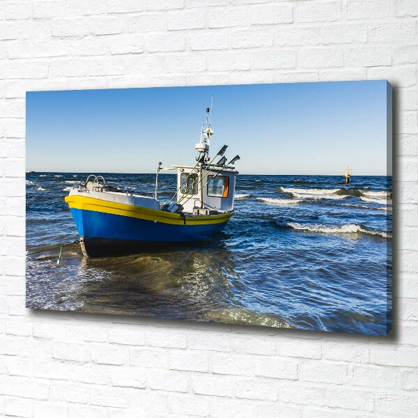 Foto quadro su tela Un cutter in mare