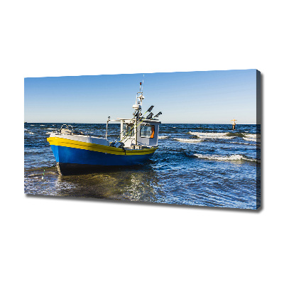 Foto quadro su tela Un cutter in mare