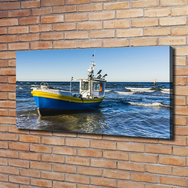 Foto quadro su tela Un cutter in mare