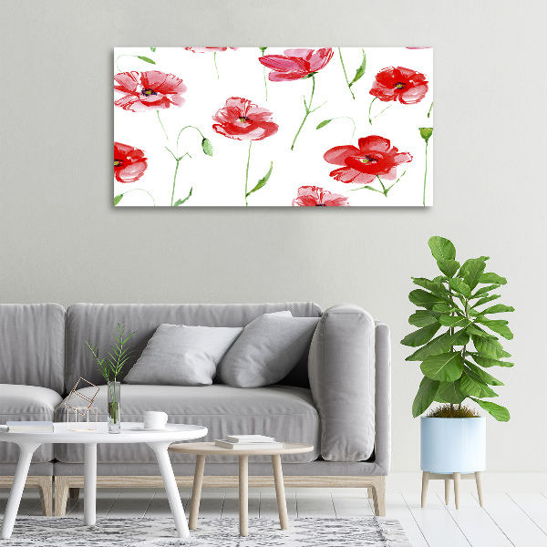 Quadro stampa su tela Papaveri