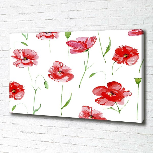 Quadro stampa su tela Papaveri