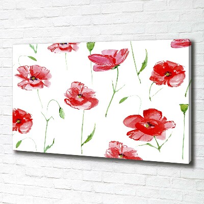 Quadro stampa su tela Papaveri