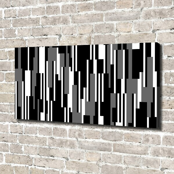 Quadro stampa su tela Linee bianche e nere