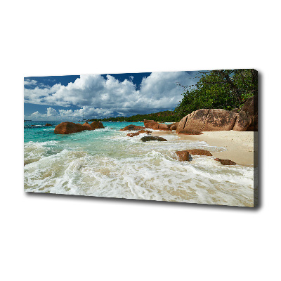 Quadro su tela Spiaggia delle Seychelles
