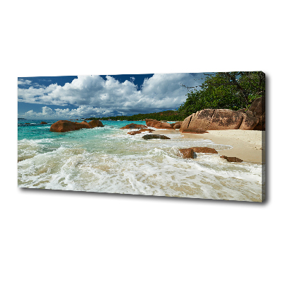 Quadro su tela Spiaggia delle Seychelles