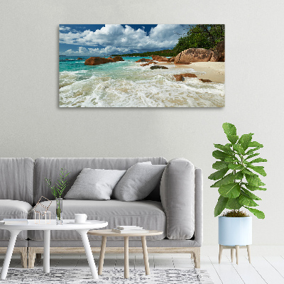 Quadro su tela Spiaggia delle Seychelles