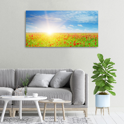 Foto quadro su tela Campo di papaveri