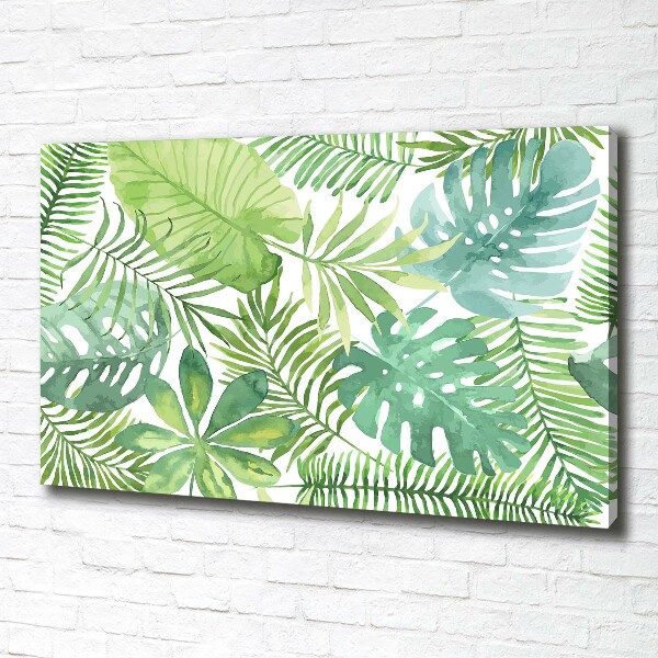 Quadro su tela Foglie tropicali