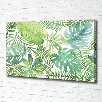 Quadro su tela Foglie tropicali