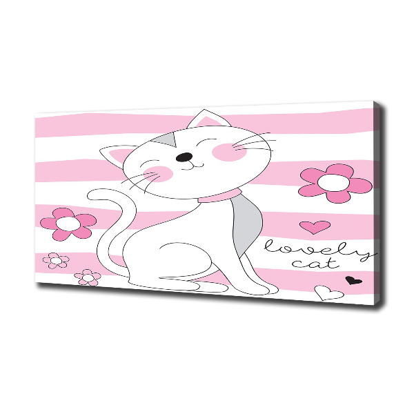 Foto quadro su tela Gatto bianco