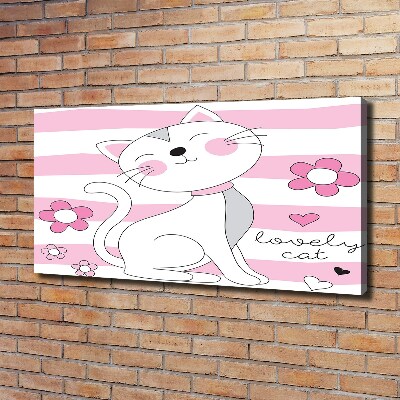 Foto quadro su tela Gatto bianco