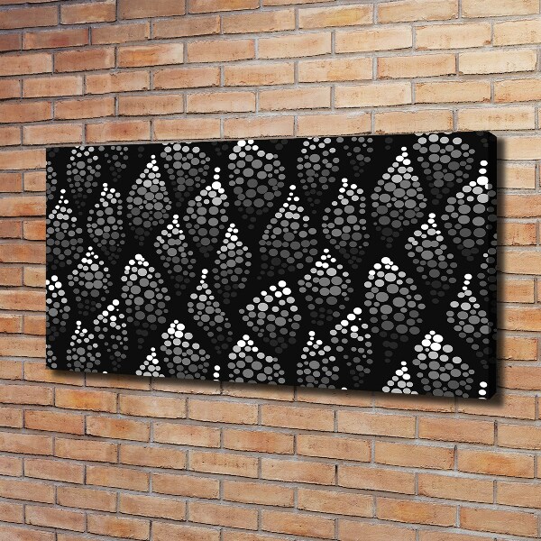 Quadro su tela Punti bianchi e neri