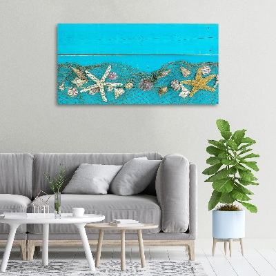 Quadro su tela Stelle marine e conchiglie