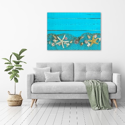 Quadro su tela Stelle marine e conchiglie