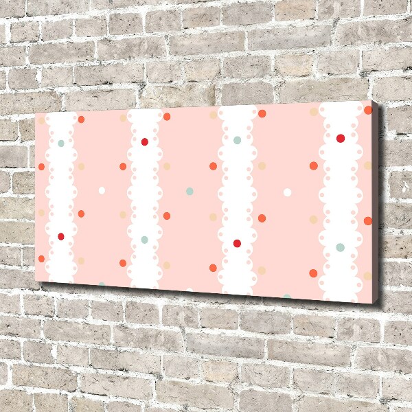 Quadro su tela Sfondo a pois colorati