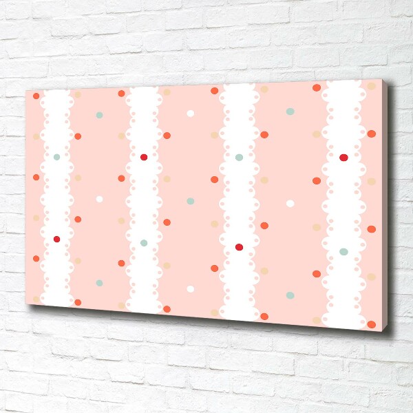 Quadro su tela Sfondo a pois colorati
