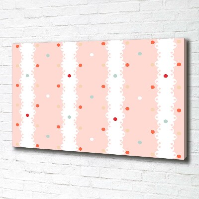 Quadro su tela Sfondo a pois colorati