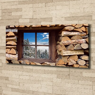 Foto quadro su tela L'inverno fuori dalla finestra