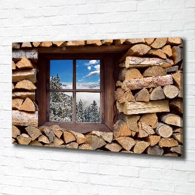 Foto quadro su tela L'inverno fuori dalla finestra