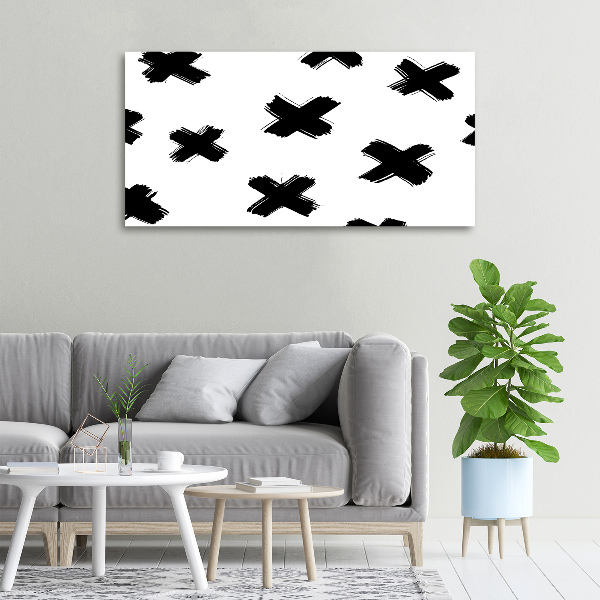 Foto quadro su tela Macchie bianche e nere