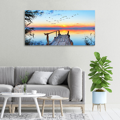 Quadro su tela Molo sul lago