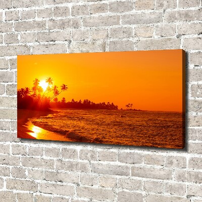 Quadro stampa su tela Spiaggia al tramonto