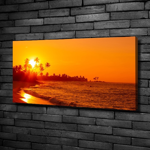 Quadro stampa su tela Spiaggia al tramonto