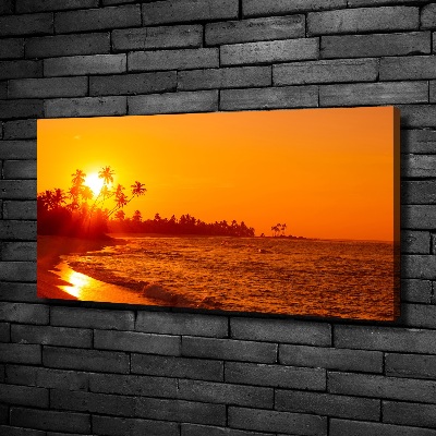 Quadro stampa su tela Spiaggia al tramonto