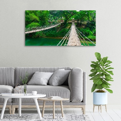 Quadro su tela Ponte sul fiume