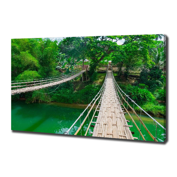 Quadro su tela Ponte sul fiume