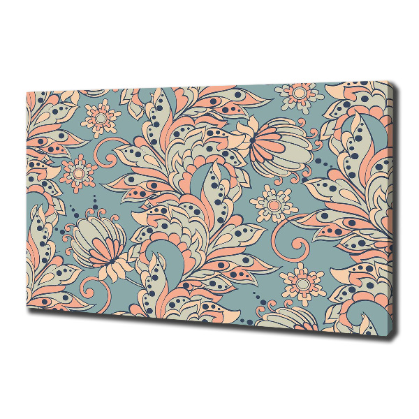 Quadro su tela Fiori etnici